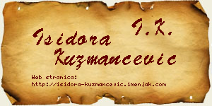 Isidora Kuzmančević vizit kartica